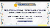 Orientasi Akademik Mahasiswa PPG Calon Guru Tahun 2026 FKIP – Universitas Terbuka (Hari Pertama)